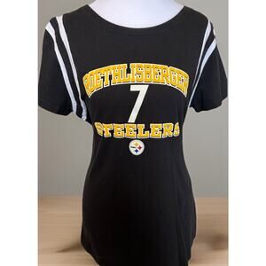 Y2K Pittsburgh Steelers Womens Shirt XL NFL Logo #7 ben roethlisberger Black